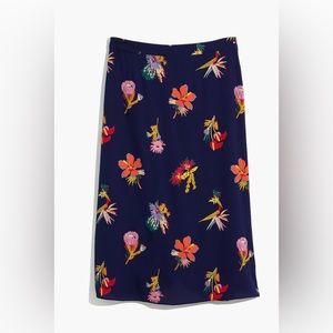 Madewell Atrium Midi Skirt in Bird of Paradise size 4